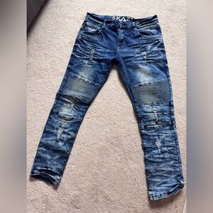 Men's Blue Jeans biker